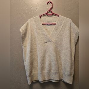 Topshop Beige/Cream Ribbed Knit Sweater